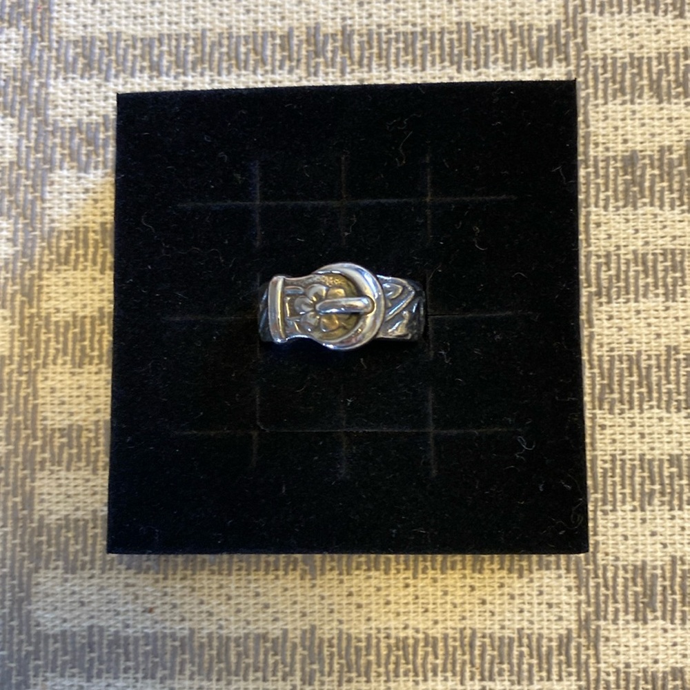 JAMES AVERY Sterling Silver Buckle Ring Size 5